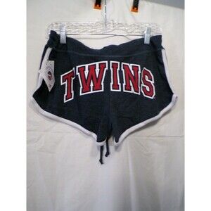 Women's Minnesota Twins Navy Athletic Shorts S Drawstring Logo